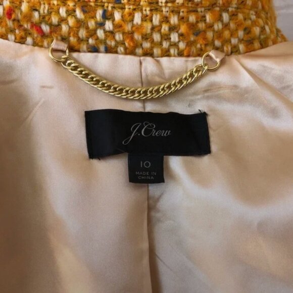 J. Crew Yellow Tweed Coat - Picture 5 of 14